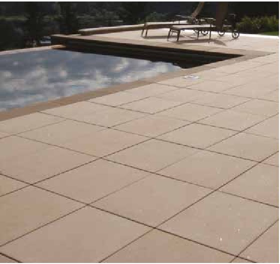Colored concrete pool deck