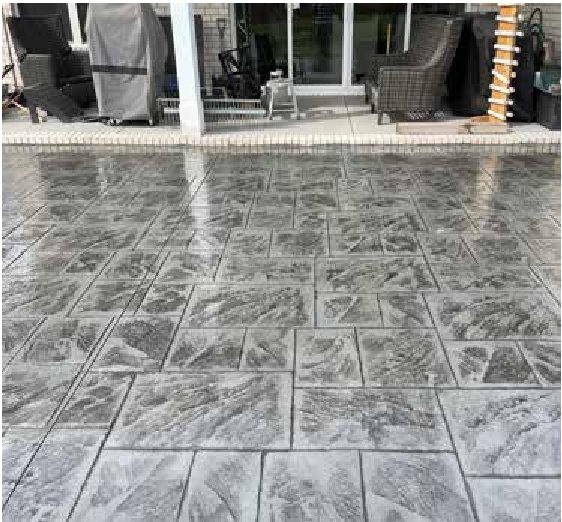Stamped & colored concrete — concrete work